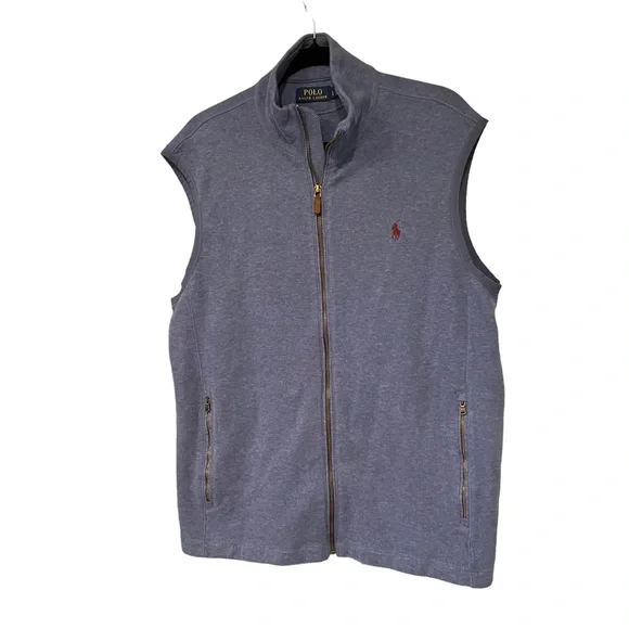 Polo Ralph Lauren Zip Up Cotton Sleeveless Vest, Sz XL - Picture 7 of 11